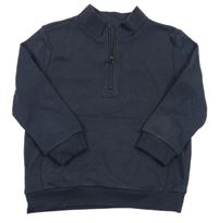 Tmavomodrá mikina se stojáčkem F&F