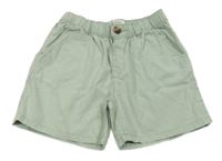 Světlezelené plátěné kraťasy H&M
