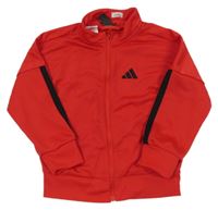 Červená sportovní propínací mikina Adidas