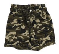 Army riflové paperbag kraťasy s páskem Firetrap