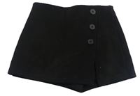 Černá semišová skort sukně C&A