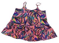 Neonově růžový top s listy Matalan