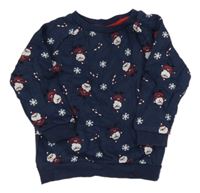 Tmavomodrá mikina se Santy Primark