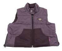 Vínová šusťáková zateplená vesta 