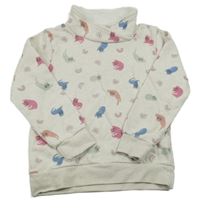 Béžová mikina s kočkami a stojáčkem Topolino