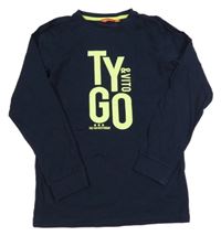 Tmavomodré triko s nápisem Tygo&Vite
