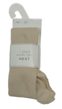 Nové - Zlaté třpytivé punčocháče Next 