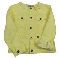 Žlutá riflová bunda s mašličkou Diva 