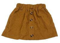 Skořicová manšestrová sukně Shein 