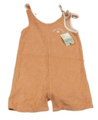 Nové - Oranžový froté kraťasový overal Primark 