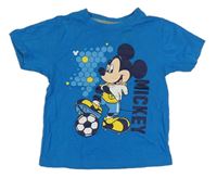 Modré melírované tričko s Mickey Disney