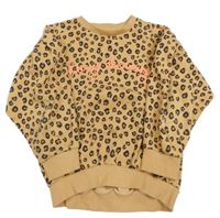 Světlehnědo-hnědo-černá vzorovaná mikina s nápisem Next