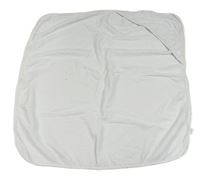 Bílá froté zavinovací osuška s puntíky a kapucí F&F