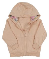 Světlebroskvová propínací mikina s kapucí George