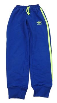 Safírovo-neonově zelené teplákyAdidas