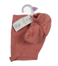 Nové - 2Set - Skořicová 3D puntíkatá čepice + bačkory vel. 16 F&F