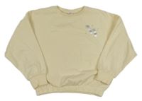 Smetanová oversize mikina s písmenky BESTies