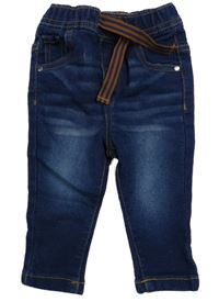 Tmavomodré teplákové rifle Ergee