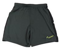 Tmavošedo-černé funkční sportovní kraťasy s logem Nike