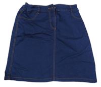 Tmavomodrá tepláková riflová sukně LC WaIKIKI