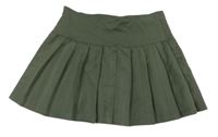 Tmavokhaki skládaná sukně H&M