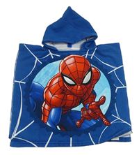 Modré osuškové pončo s kapucí - Spiderman