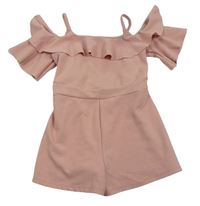 Růžový kraťasový overal s volánem zn. River Island