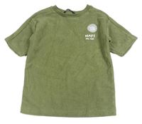 Khaki froté tričko s nápisem George
