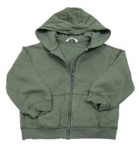Khaki propínací mikina s kapucí zn. M&S
