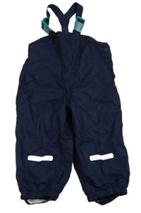 Tmavomodré šusťákové zateplené laclové kalhoty Impidimpi