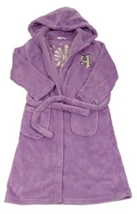 Levandulový chlupatý župan s písmenem a kapucí - Harry Potter M&S