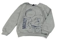 Šedá melírovaná mikina s Mickeym Disney