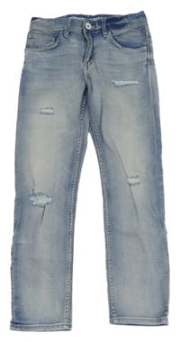 Světlemodré relaxed tapered rifle s prošoupáním H&M