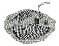 Šedo-bílá vzorovaná taška na psa