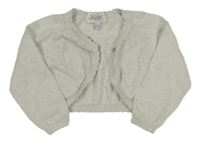 Světlešedé třpytivé svetrové bolerko