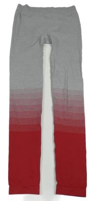 Šedo-tmavočervené spodní funkční legíny Crivit