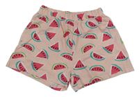 Růžové bavlněné kraťasy s melouny M&Co.