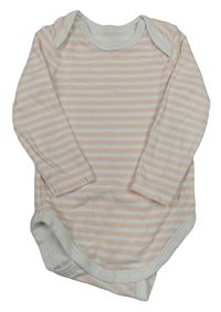 Bílo-světlerůžové pruhované body C&A