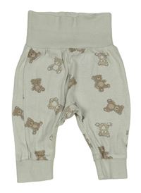 Světlebéžové lehké tepláky s medvědy H&M