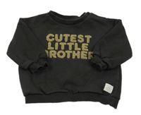 Tmavohnědá mikina s nápisem zn. F&F