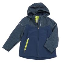 Tmavomodrá sofhshellová bunda s kapucí C&A