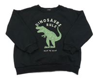 Černá mikina s dinem a nápisem F&F