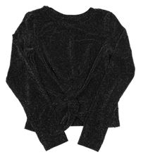 Černo-stříbrné crop triko Page one young