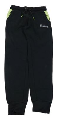 Černé tepláky s nápisem Pocopiano