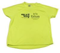 Neonově žluté sportovní tričko s nápisem 