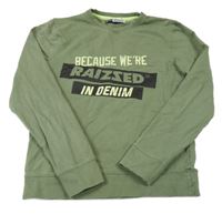 Zelená lehká mikina s nápisem 