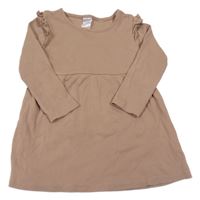 Hnědé žebrované šaty H&M
