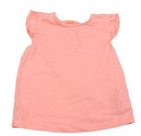 Neonově růžové tričko s volánky F&F