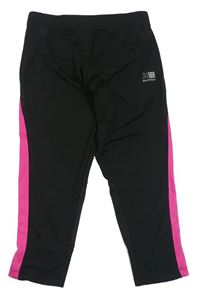 Černo-růžové sportovní crop legíny Karrimor