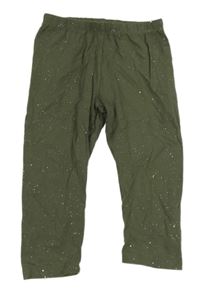 Khaki třpytivé crop legíny Topolino